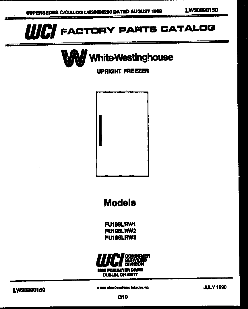 White-Westinghouse FU196LRW2 null diagram