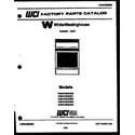 White-Westinghouse PGF470HXD1 cover page diagram