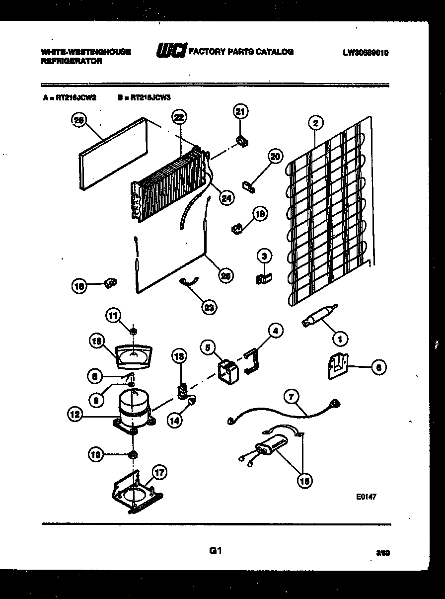 White-Westinghouse PGF716HXD2 body parts diagram
