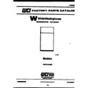 White-Westinghouse PRT217HV0 cover page diagram