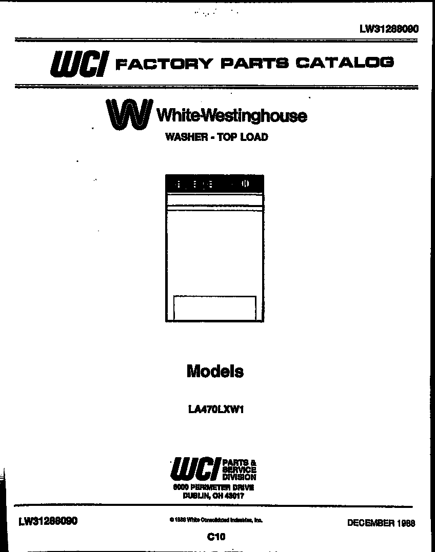 White-Westinghouse LA470LXW1 null diagram