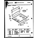 White-Westinghouse GF521HXD2 cooktop parts and backguard diagram