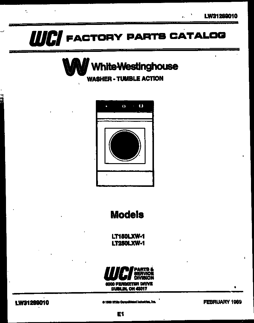 White-Westinghouse LT250LXH1 null diagram