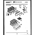 White-Westinghouse RTG153HCD2A shelves and supports diagram