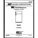 White-Westinghouse RTG123GCF2A cover page diagram