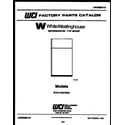 White-Westinghouse RTG174GCD3A cover page diagram
