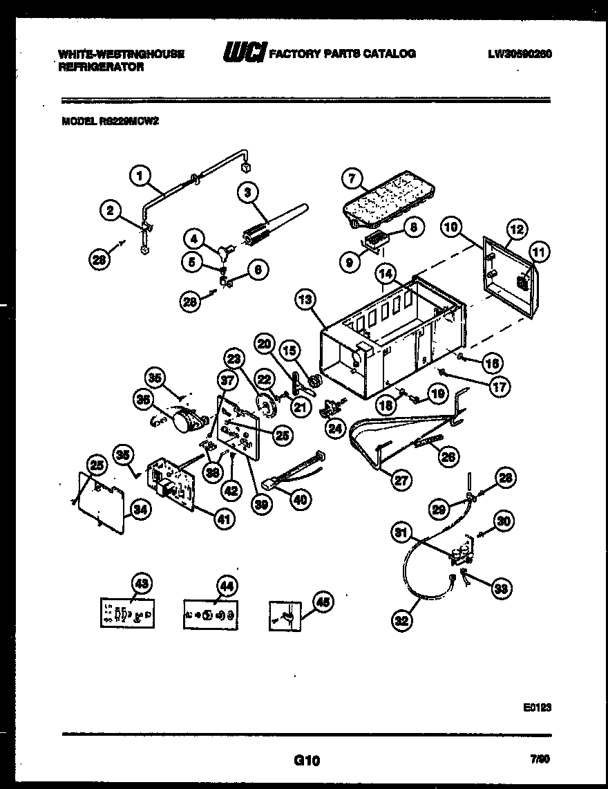 White-Westinghouse RS229MCH2 ice maker and installation parts diagram