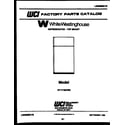 White-Westinghouse RT171MCW0 cover page diagram