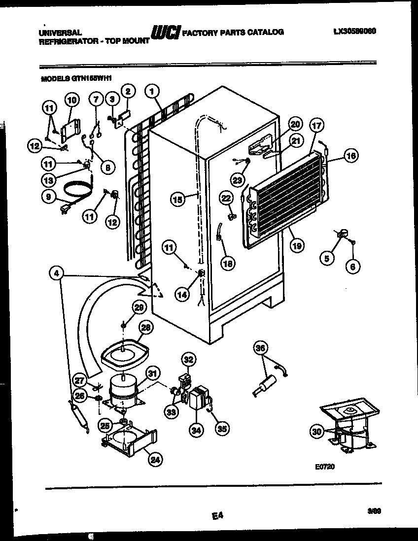 Gibson GTN155AH1 system and automatic defrost parts diagram