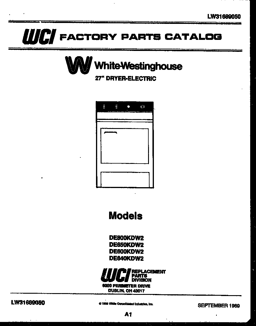 White-Westinghouse DE640KDH2 null diagram