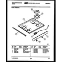 White-Westinghouse GF980KXW5 cooktop parts diagram