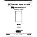 White-Westinghouse RT217MCH0 cover page diagram