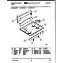White-Westinghouse PGF300HXW4 backguard and cooktop parts diagram