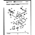 White-Westinghouse PGF300HXW4 burner, manifold and gas control diagram