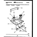 White-Westinghouse KF214KDW1 cooktop parts and backguard diagram