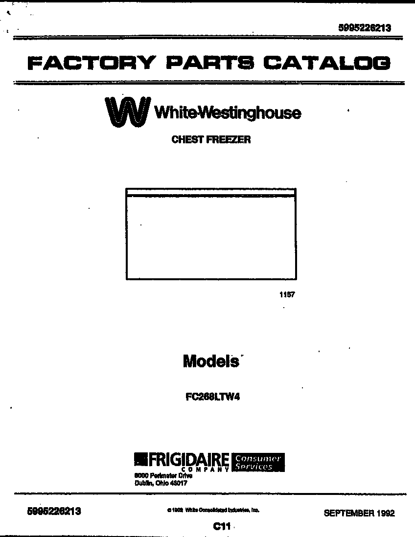White-Westinghouse FC268LTW4 null diagram