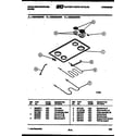 White-Westinghouse KS540GDW2 cooktop and broiler parts diagram