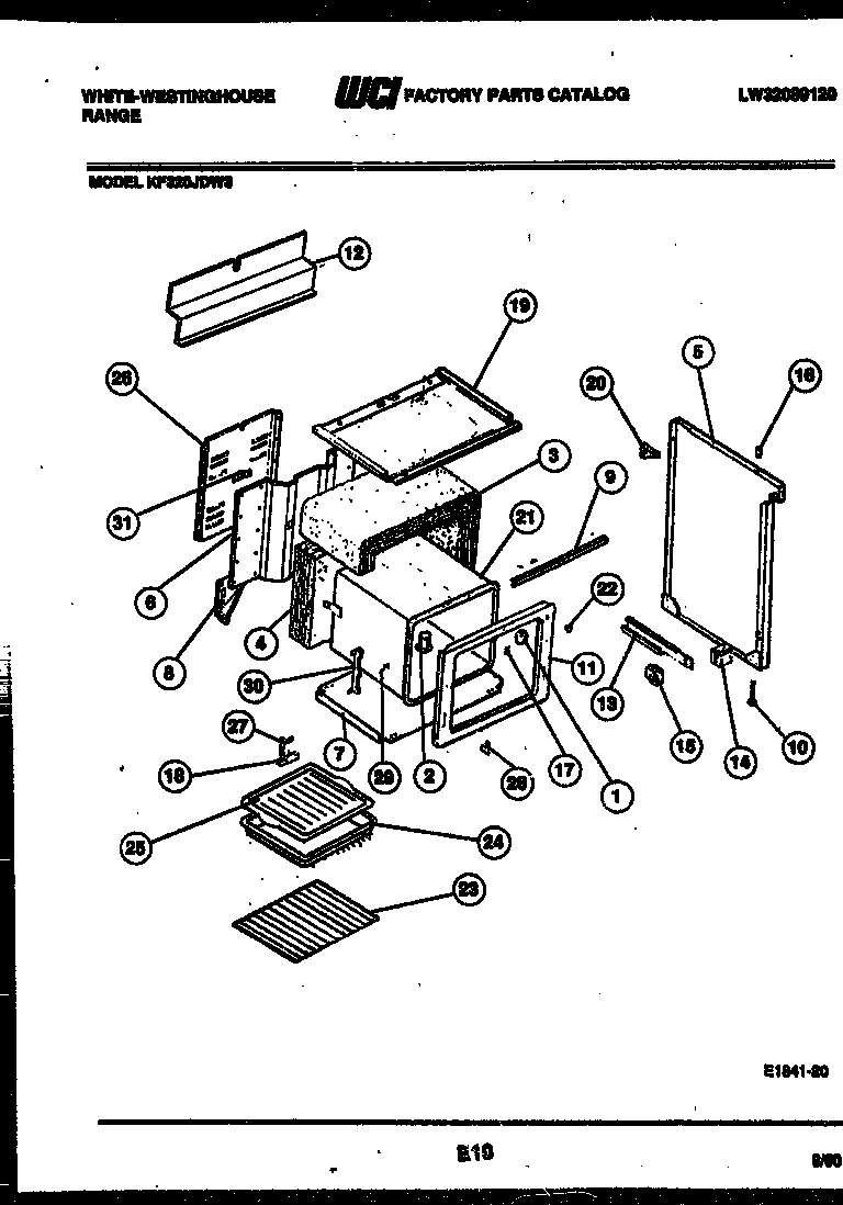 White-Westinghouse KF320JDH3 body parts diagram