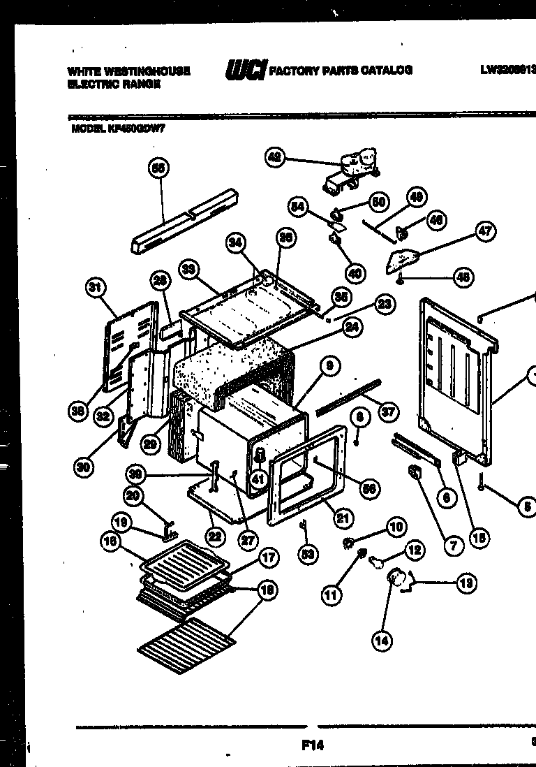 White-Westinghouse KF450GDV7 body parts diagram