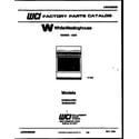 White-Westinghouse GF504KXD1 cover page diagram