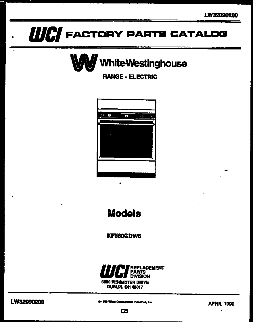 White-Westinghouse KF560GDW6 cover diagram