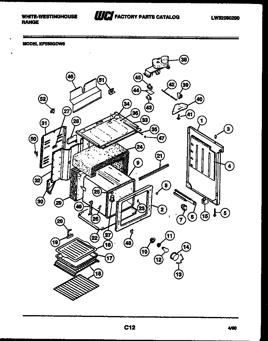 White-Westinghouse KF560GDW6 body parts diagram