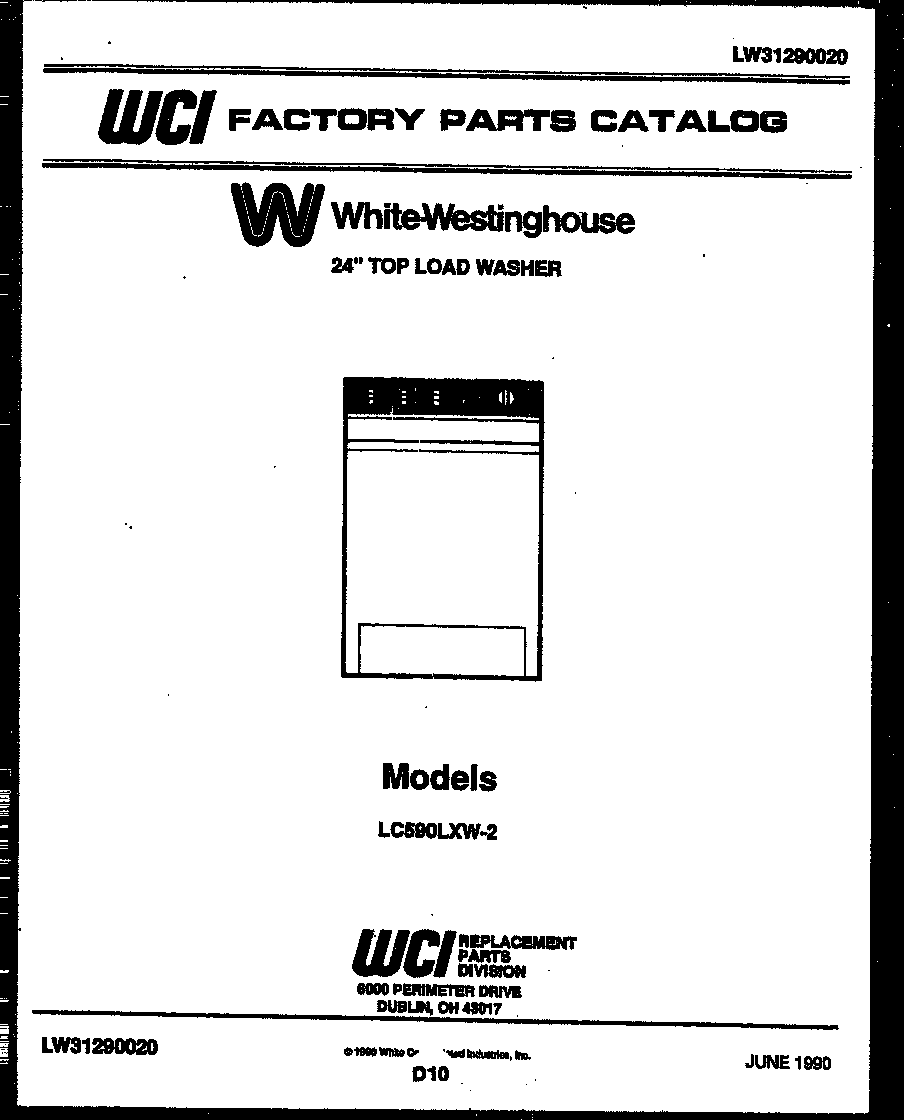 White-Westinghouse LC590LXW2 null diagram