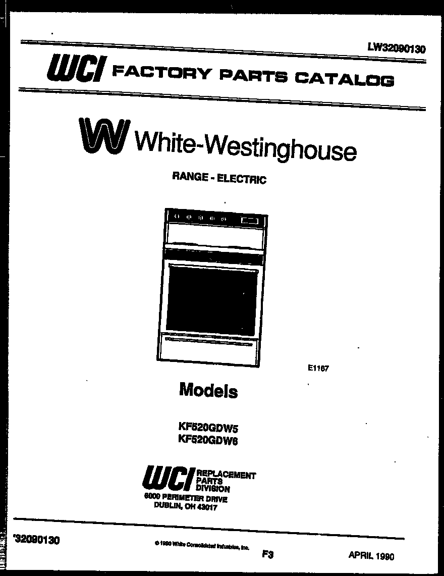 White-Westinghouse KF520GDD6 cover diagram
