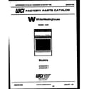 White-Westinghouse GF830HXD7 cover page diagram