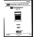 White-Westinghouse GF625LD0 cover page diagram