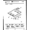 White-Westinghouse GF625LD0 cooktop parts diagram