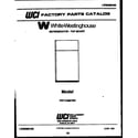 White-Westinghouse PRT154MCF0 cover page diagram