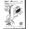 White-Westinghouse PRT154MCF0 system and automatic defrost parts diagram