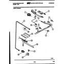 White-Westinghouse GF620NW1 burner, manifold and gas control diagram