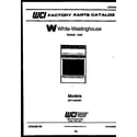 White-Westinghouse GF710HXD7 cover page diagram
