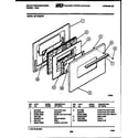 White-Westinghouse GF710HXD7 door parts diagram