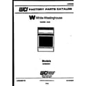 White-Westinghouse GF860NW1 cover page diagram