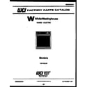White-Westinghouse KB152LM1 cover diagram