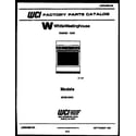 White-Westinghouse GF201ND2 cover page diagram