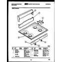 White-Westinghouse GF201ND2 backguard and cooktop parts diagram