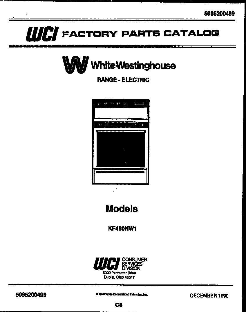 White-Westinghouse KF480NW1 cover diagram