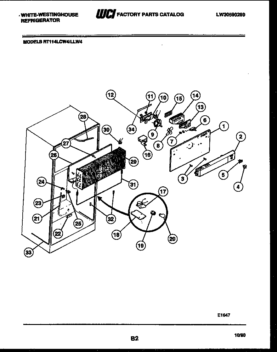White-Westinghouse RT114LCD4 inner parts diagram