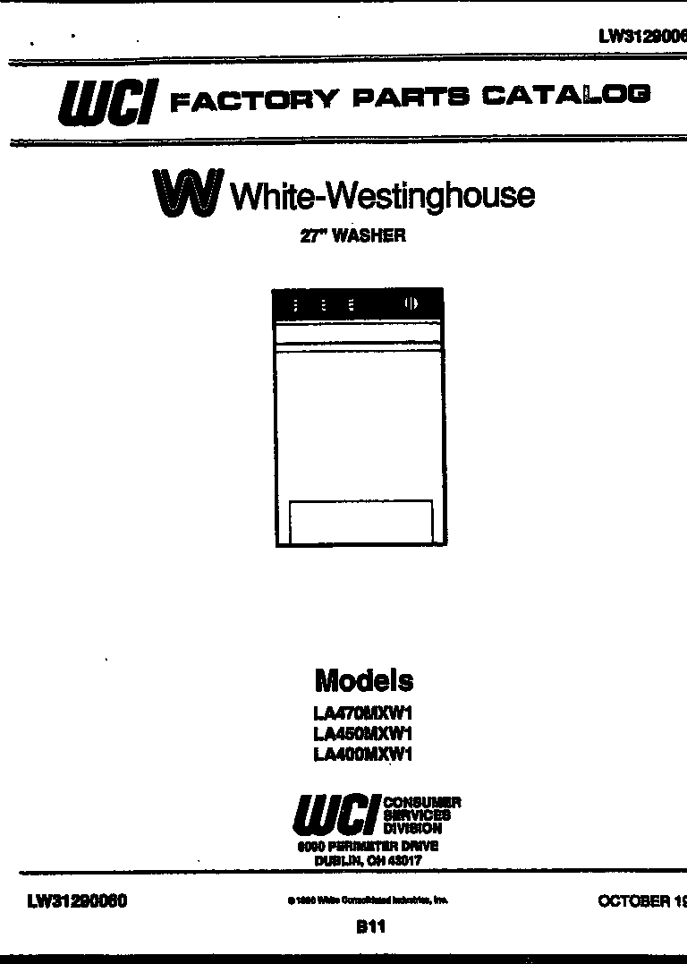 White-Westinghouse LA450MXD1 null diagram