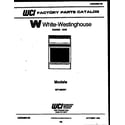 White-Westinghouse GF740NW1 cover page diagram
