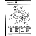 White-Westinghouse GF740NW1 cooktop parts diagram
