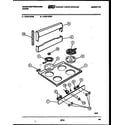 White-Westinghouse KF201HDW7 backguard and cooktop parts diagram