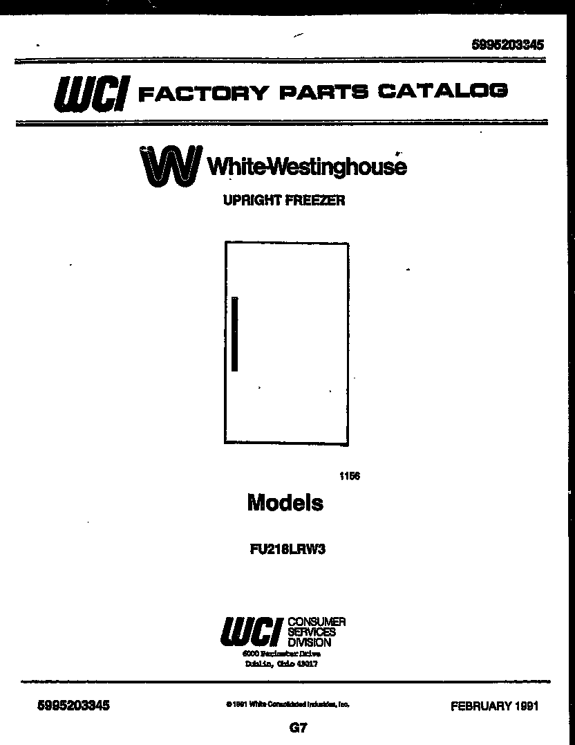 White-Westinghouse FU218LRW3 null diagram