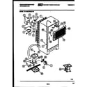 White-Westinghouse RT181MLW0 system and automatic defrost parts diagram