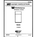 White-Westinghouse RT216MCD3 cover page diagram