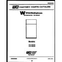 White-Westinghouse RT217MCH4 cover page diagram